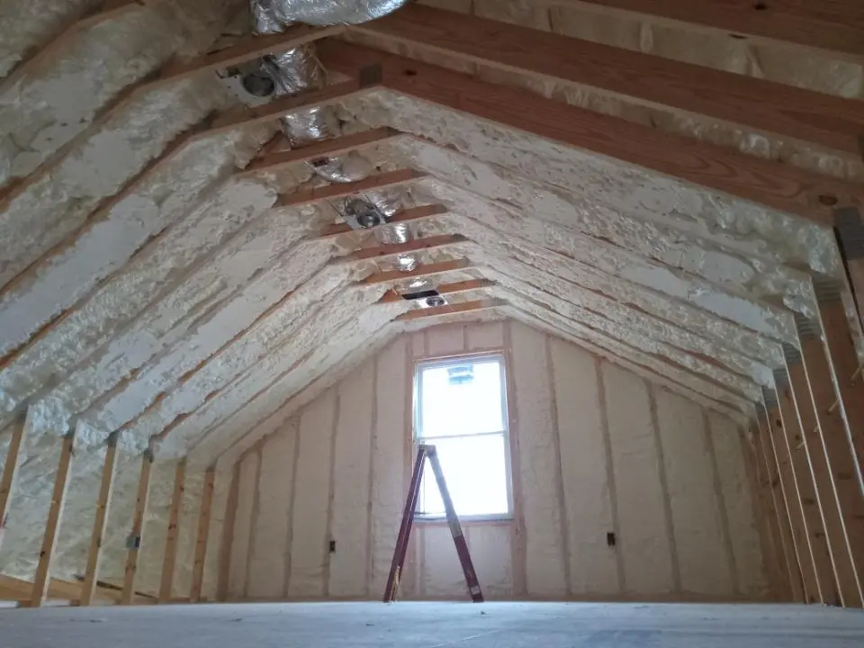 Spray foam roofing application for Crawl Space Insulation project in Boulder